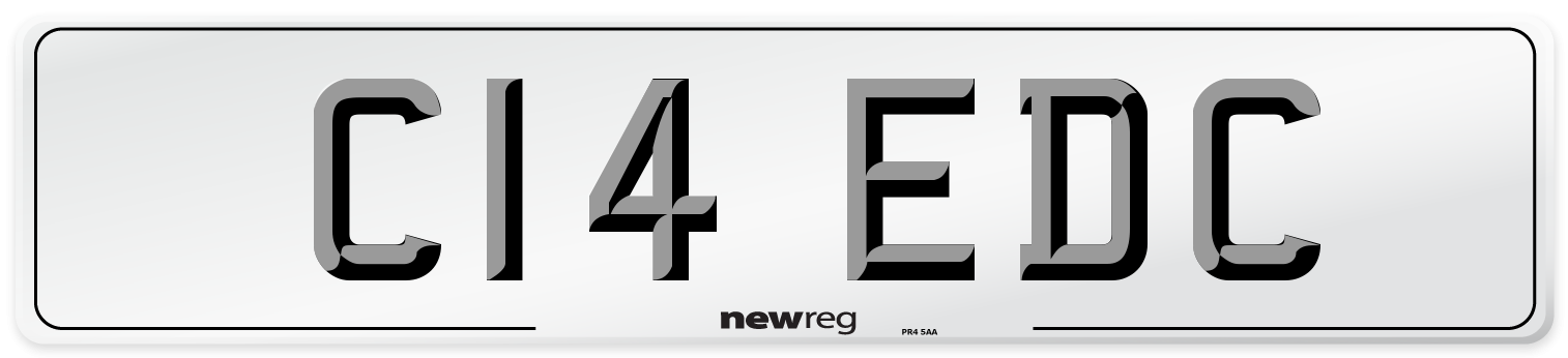 C14 EDC Number Plate from New Reg